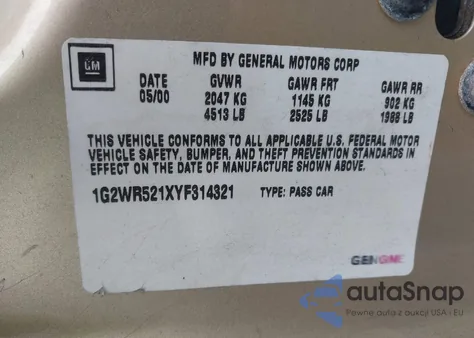 1G2WR521XYF314321